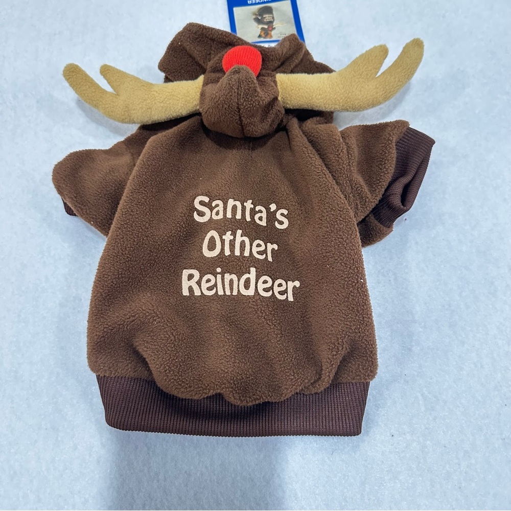 Brown Reindeer Dog Hoodie